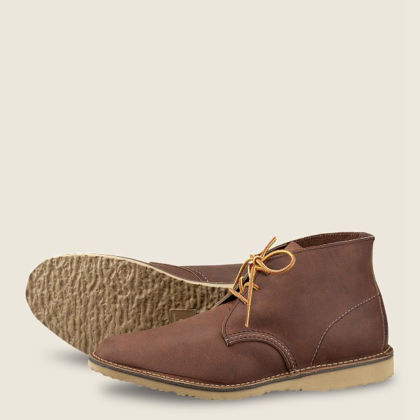 Red Wing Heritage Shoes Brown - Red Wing Mens Weekender – Chukka Yuma Leather - KMTNH-8196